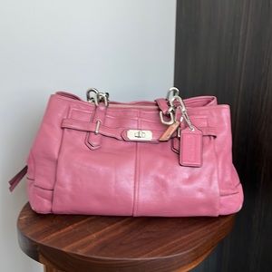 Coach satchel bag pink